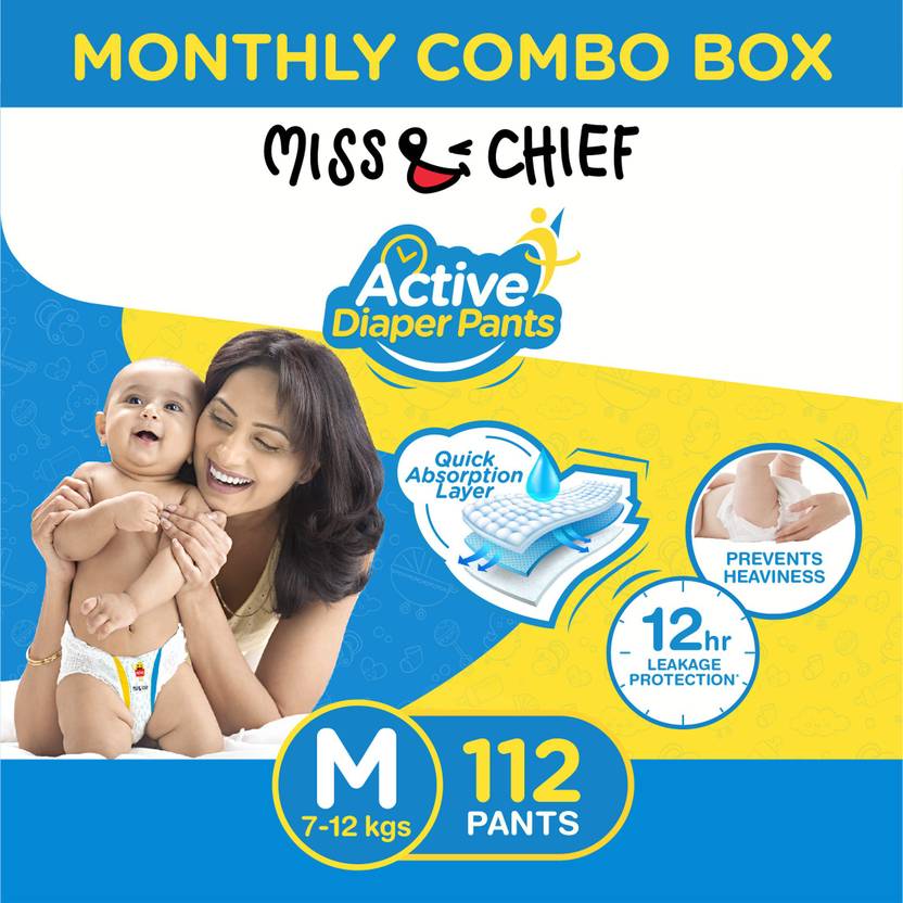 Miss & Chief Active Diaper Pants Monthly Combo Box M Buy 112 Miss & Chief cotton Pant
