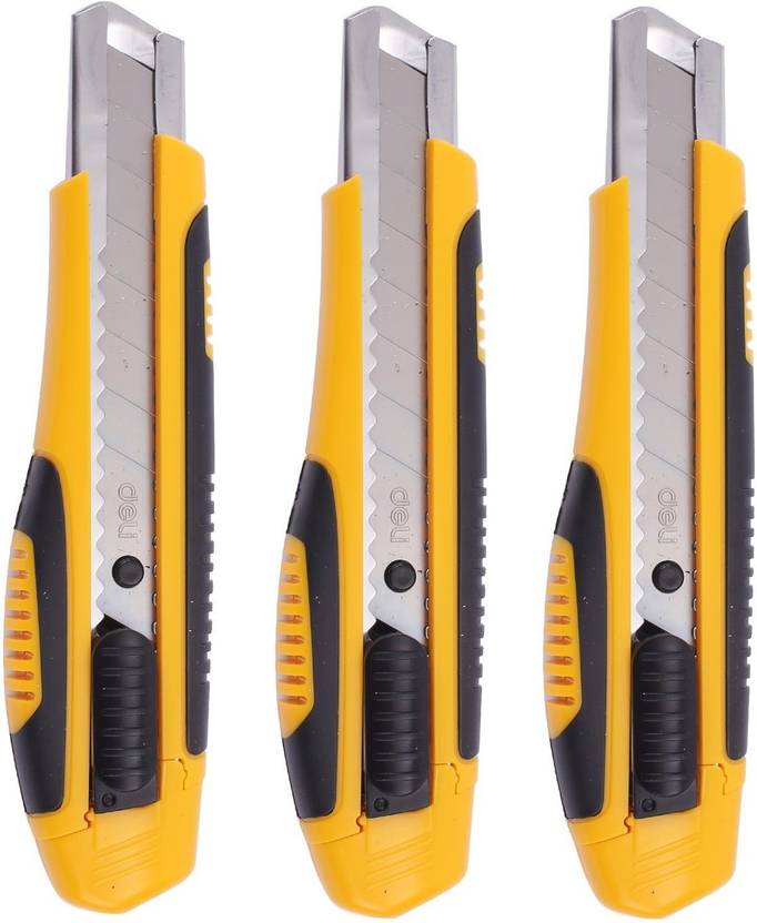 Deli E2047 Cutting Knife, Paper Cutter Rubber Grip Handheld Paper Cutter Hand