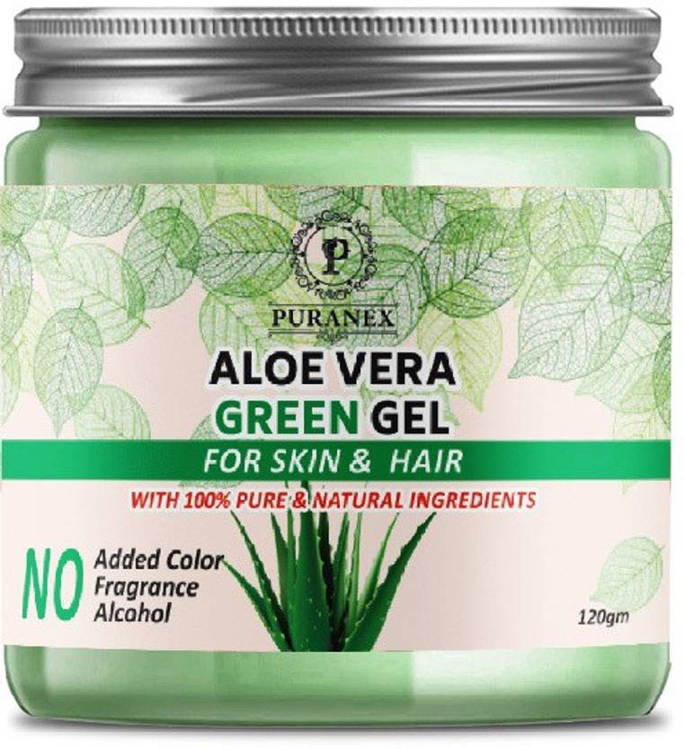 puranex 100 Pure & Natural Aloe Vera Gel (Green) For Deep Cleansing