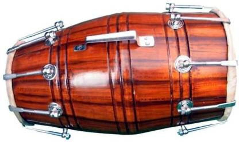NSR Traders Nsr.Traders Dholak Nut Bold Nut & Bolts Dholak Brown Shiny Color Nut & Bolts Dholak(Brown)