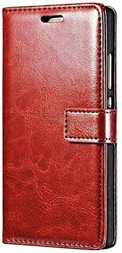 ClickAway Flip Cover for Samsung Galaxy M01 Core 32GB |Vintage Leather Finish | Inside TPU with Card Pockets | Back Cover(Brown, Shock Proof, Leather, Pack of: 1)