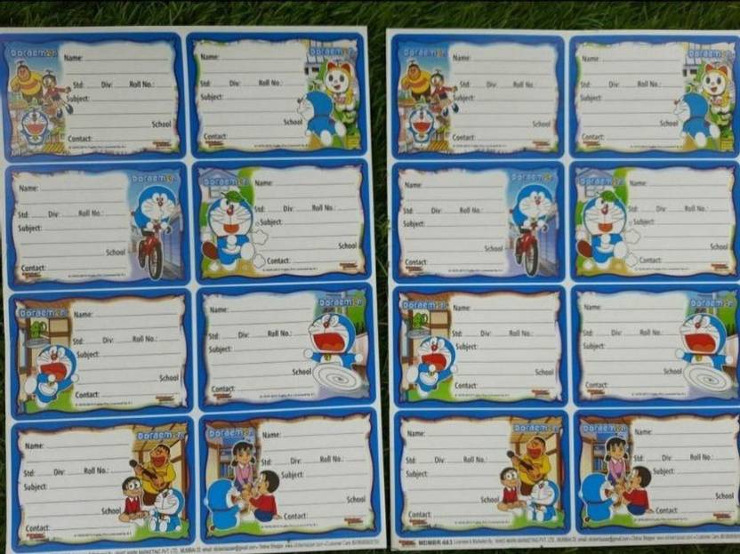 Super Easy Mixed Design Name Slip Note Books Cartoon Stickers School