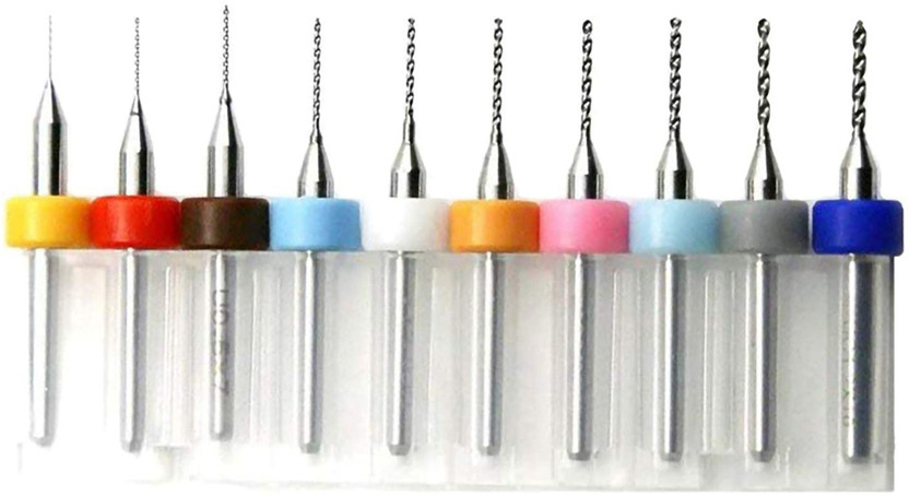 GSK GSK Cut 10 Pcs 0.3mm-1.2mm Tungsten Carbide Macro Drill Bits Set, PCB Drill Bit Set, 3mm Shank for Print Circuit Board, Amber, Beeswax, Rough Stone, Dremel, Jewelry, CNC Punching Engraving - Flipkart Deal