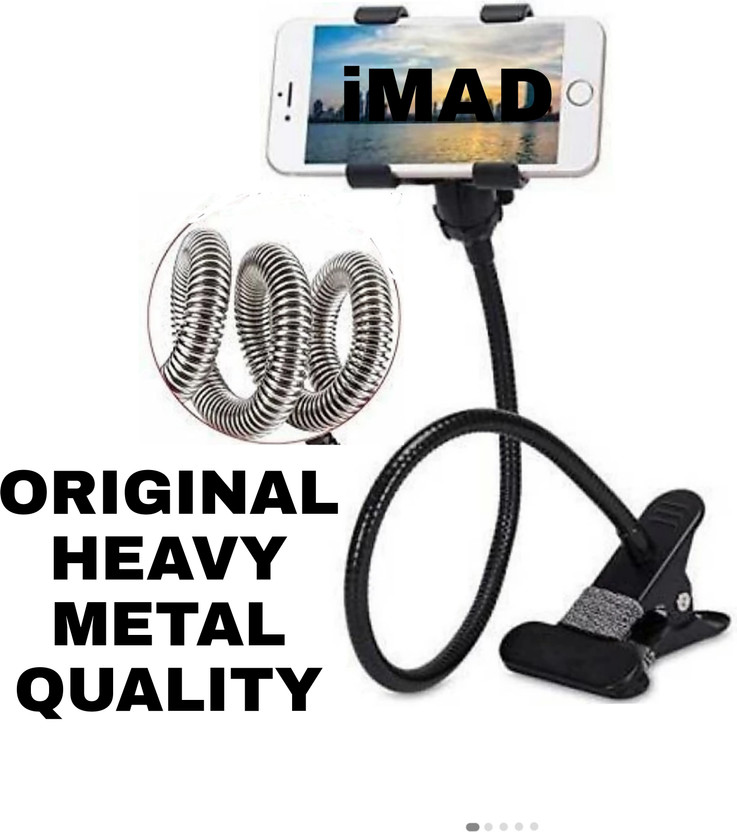 imad Metal Lazy Stand Bracket Mobile Phone Stand | Flexible | Portable - Foldable | 360 Degree | Gooseneck Long Arm Clip Mobile Holder Mobile Holder