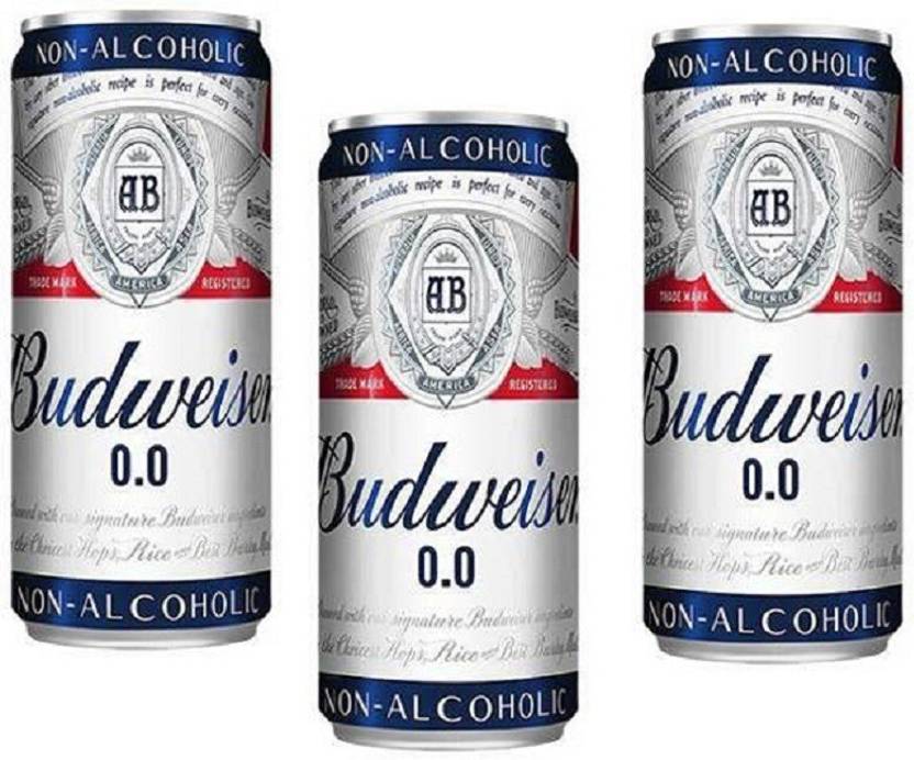 Budweiser Non Alcoholic Beer(Imported) 330ml(Pack of 3) Can (3 x 330 ml