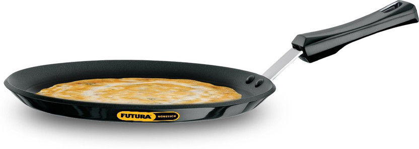 Hawkins Flat Tava with Plastic Handle (NFT26P) Tawa 26 cm diameter(Hard Anodised, Non-stick)
