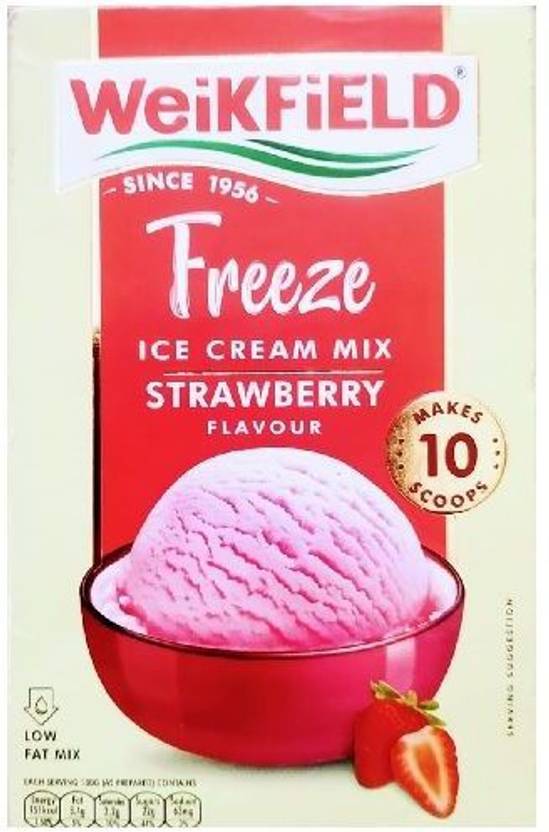 WeiKFiELD Freeze Ice Cream Mix Strawberry Flavour with low fat mix100g