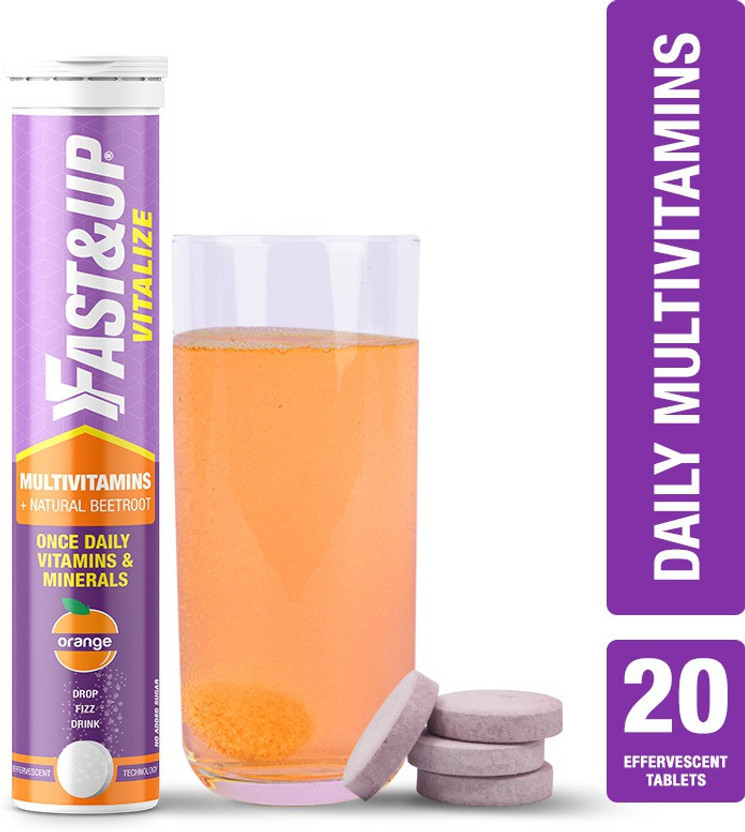 FAST&UP Vitalize Multivitamin For Men & Women-21 Vital Vitamins&Minerals For Daily Health(20 Tablets)