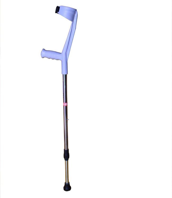 KENKO mobility CLOUD GREY AND CHROME ELBOW CRUTCH WITH HEIGHT ADJUSABLE, UNISEX, UNIQUE AND BEST QUALITY Walking Stick Walking Stick