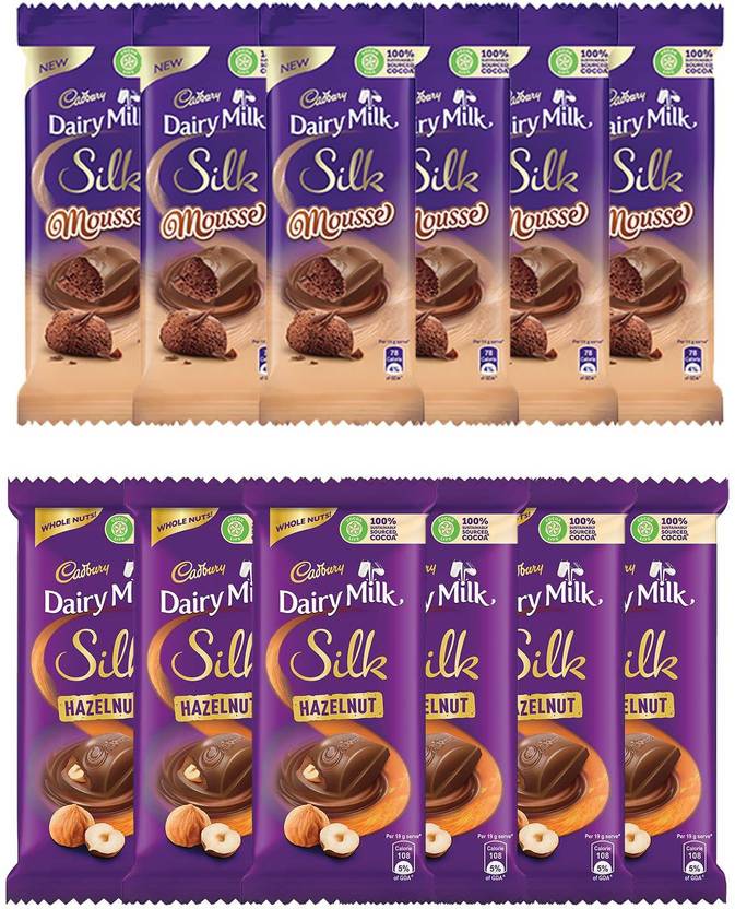 Cadbury Dairy Milk Silk Mousse 50g (Pack of 6) + Dairy Milk Silk