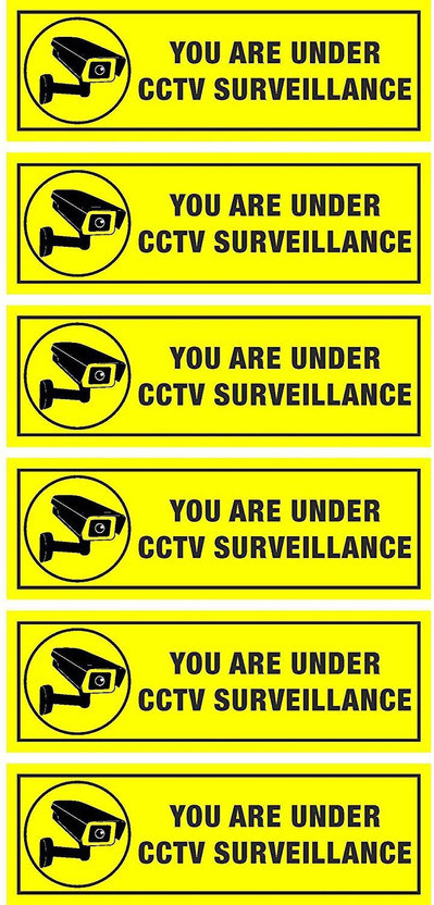 VICINITY You are under CCTV Surveillance Pack of 6 Emergency Sign