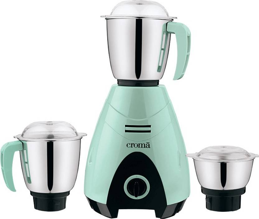 Croma 750 W Mixer Grinder CRAK4183 750 Mixer Grinder (3 Jars, Green