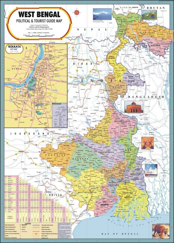 tourist map west bengal