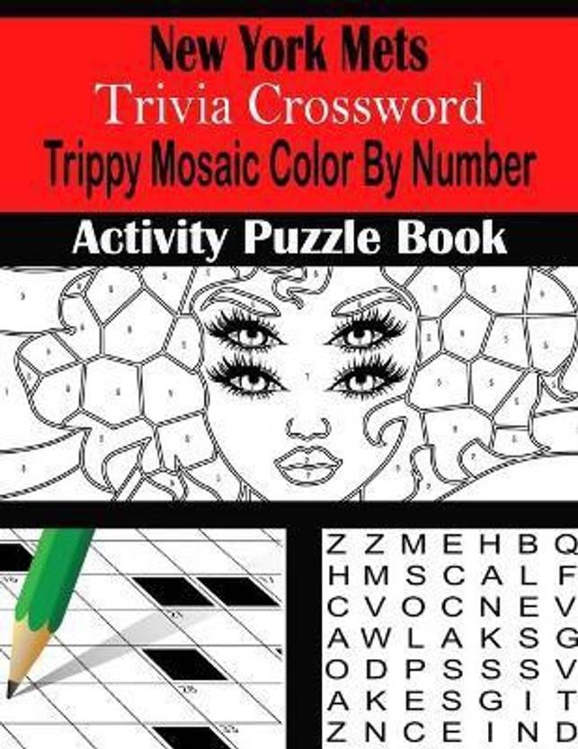 New York Mets Trivia Crossword Trippy Mosaic Color By Number Activity