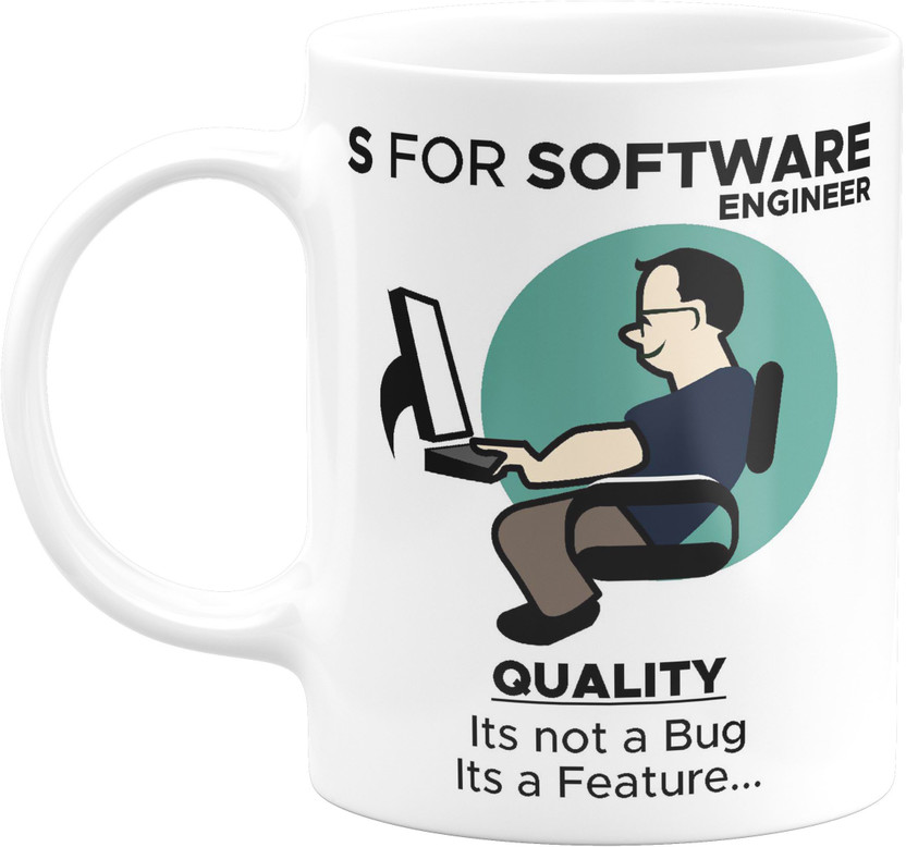 Eagletail India Software Engineer Ceramic Coffee Ceramic Coffee Mug(330 ml)