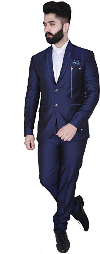 2 Piece coat pant set Solid Men Suit 