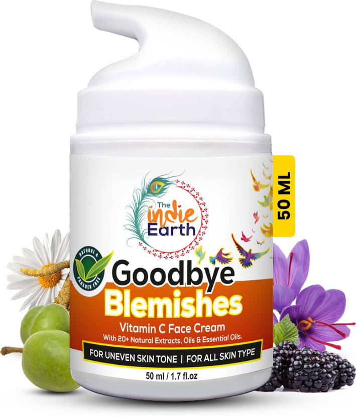 THE INDIE EARTH Good Bye Blemishes Vitamin C Face Cream, For Uneven