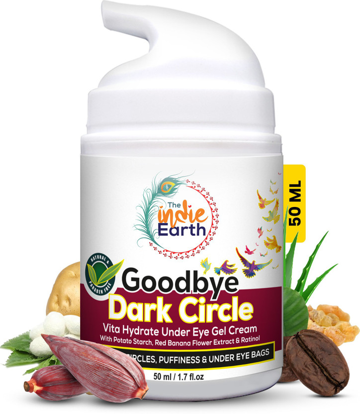 THE THE INDIE EARTH Good Bye Dark Circles Vita Rich Under Eye Gel Cream with Potato Starch, Red Banana Flower Extract and Retinol Best Under Eye Gel(50 ml) - Flipkart Deal