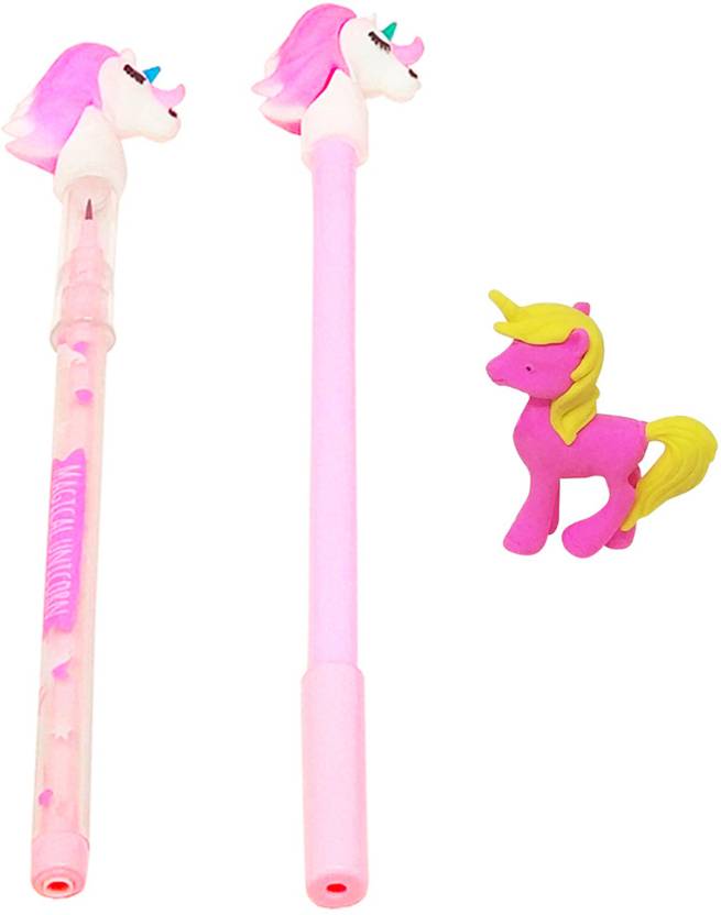 Parteet Combo Pack of (3 Items) 1Pc Unicorn Pen 1Pc