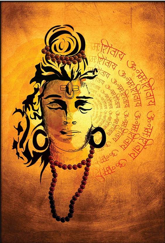voorkoms 30.48 cm Lord Shiva Gods Om Namah Shivaya Wall Stickers for