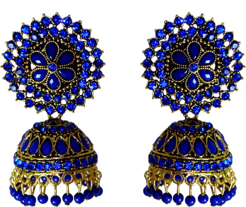 navy blue jhumka