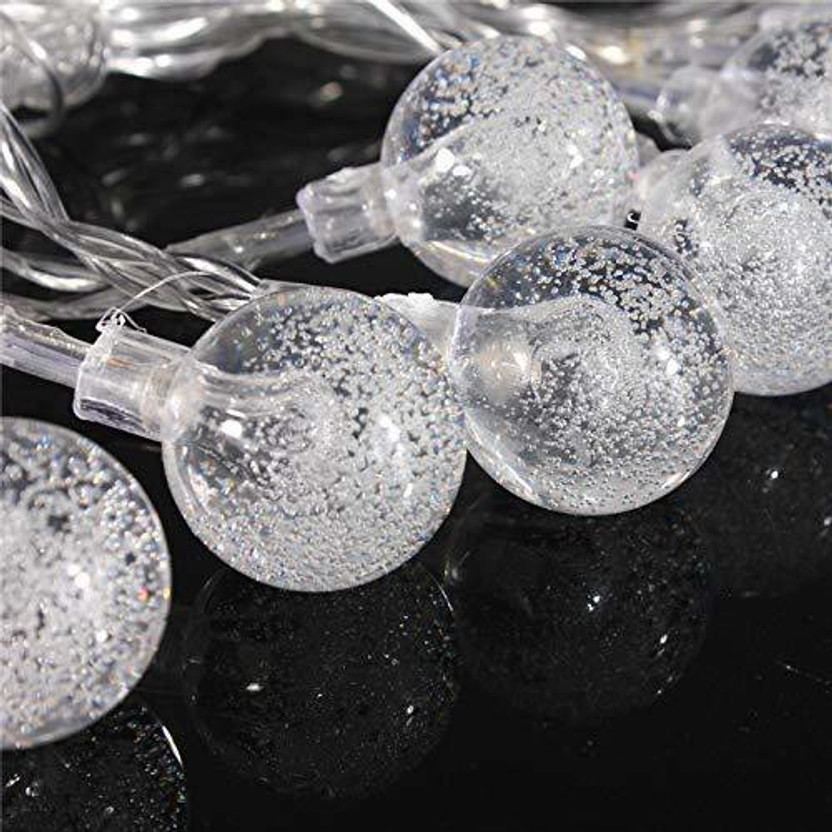 REPISH ™ 14 LED Pixel Fancy Ball Big Light Crystal Bubble Ball String Fairy Diwali Candle(Yellow, Pack of 1)