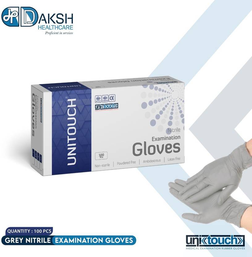 Unitouch Nitrile glovesl100Grey20 Nitrile Examination Gloves Price