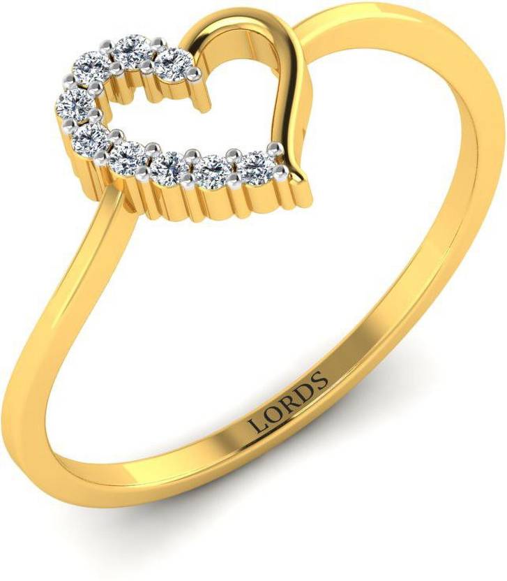 LORDS JEWELS Shy Heart Diamond Ring 18kt Diamond Yellow Gold ring Price