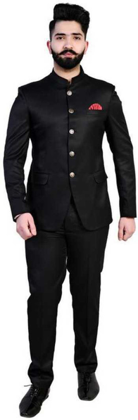 Red Shape Jodhpuri Coat Pant 2 Piece 