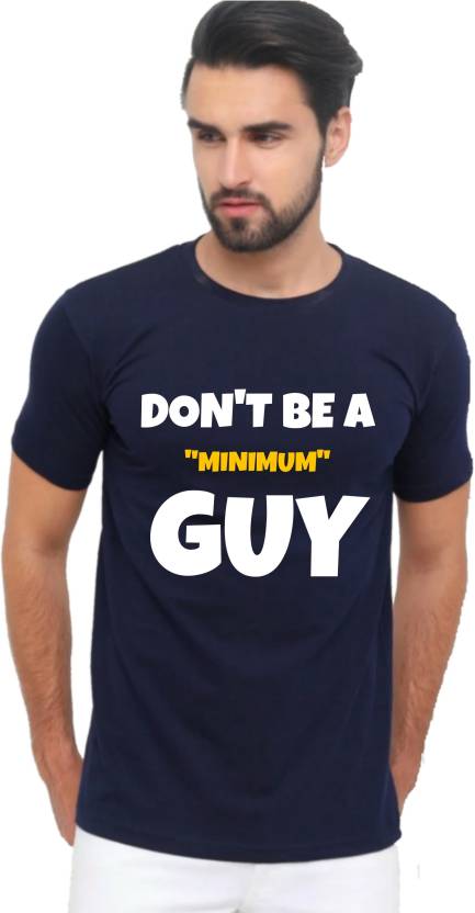 Printed Men Dark Blue T-Shirt Price in India - Buy Printed Men Dark ...