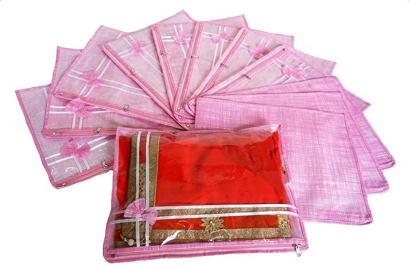 A One Mart SAREE COVER Designer Bow Saree Packing Covers (With Zip Lock