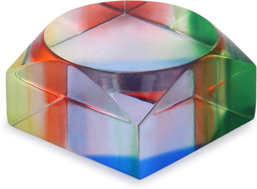 RASPER Acrylic Paper Weight Stylish Rainbow Paper Weight for Office Study Table Gifting Multipurpose Paper Weight for Diwali Gift Novelty Gift Showpiece Acrylic Paper Weights  with (2x2x1.25 Inches) Multicolor(Set Of 1, Multicolor)