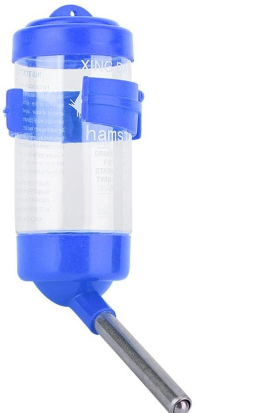 Petzlifeworld Automatic Drinking Water Feeder Bottle for Hamster / Mice / Rabbit / Guinea Pig 80 ML ( Blue ) Round Plastic Pet Bottle(80 ml Blue)