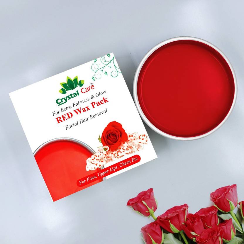 Crystal Care Red Rose Wax for glowing skin katori wax facial hair