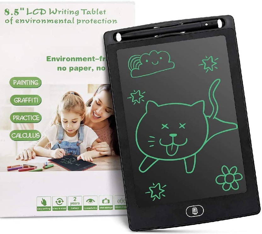 Willard 8.5 Inch LCD WritingTablet / Drawing Board / Doodle Board / slate for kid - Digital electric slate Reusable Portable Ewriter Educational Toys, Gift for Kids Student Teacher Adults Portable Rugged Drawing Notepad Suitable for Home School Office Memo Notebook Portable & Reusable Electronic Not