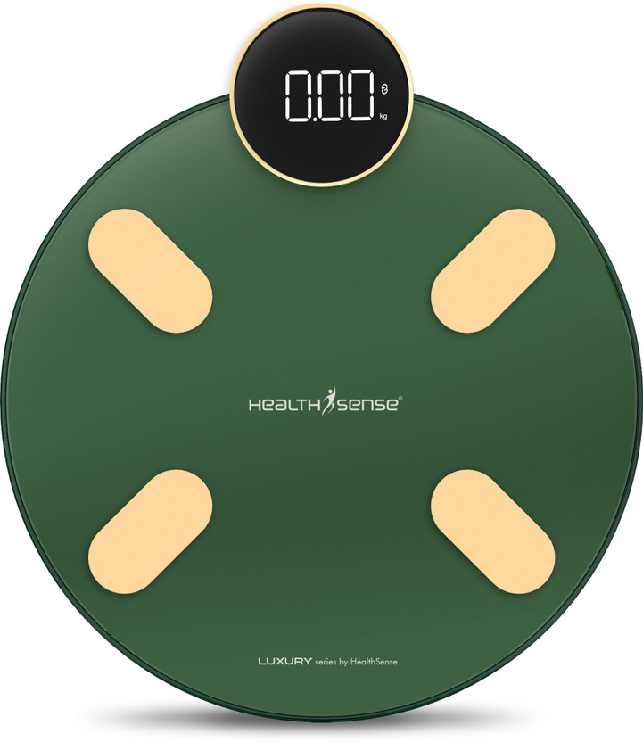 HealthSense S-1 LUXURY SMART BLUETOOTH WEIGHING SCALE Weighing Scale(Green)