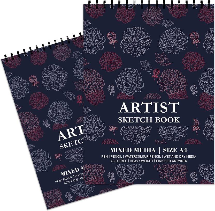 Paper Parwana Random Pattern Artist Sketch Drawing Book A4 Size 50