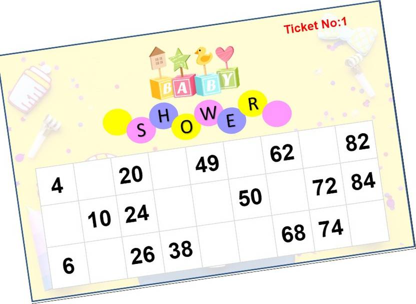Tambola Tickets Baby Shower Theme Bingo Housie tickets for Tambola Game
