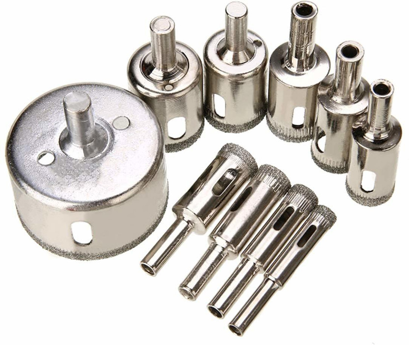 Flipkart A&S TOOLSHOP 8-50mm Diamond Hole Saw 10pcs Drilling Cutting Kit 8-50mm Diamond Coated Hole Saw Durable Cutter Drill Bit Set for Tile Ceramic Marble Glass Glass Cutter - Flipkart Deal