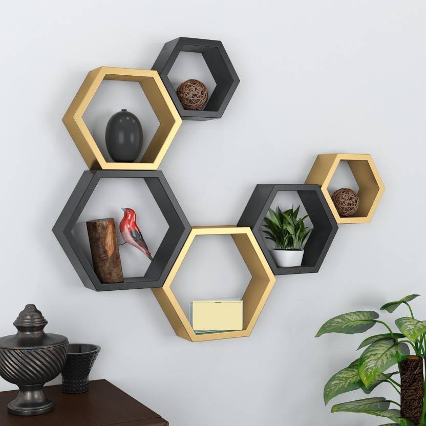 forex max handicrafts Hexagon Shape ( Denistery Fiber Wall Shelf ) MDF ...