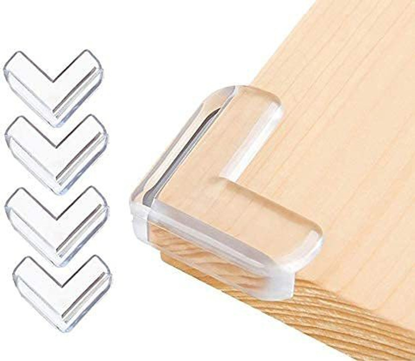 TDA TDA Edge Guard for Furniture Kids Safety Baby Proofing Corner Guard for Dressing Table, Bed Corner, Dining Table/Soft PVC Transparent Plastic Baby Safe Guard for Sharp Edges- Pack of 4(Transparent) - Flipkart Deal