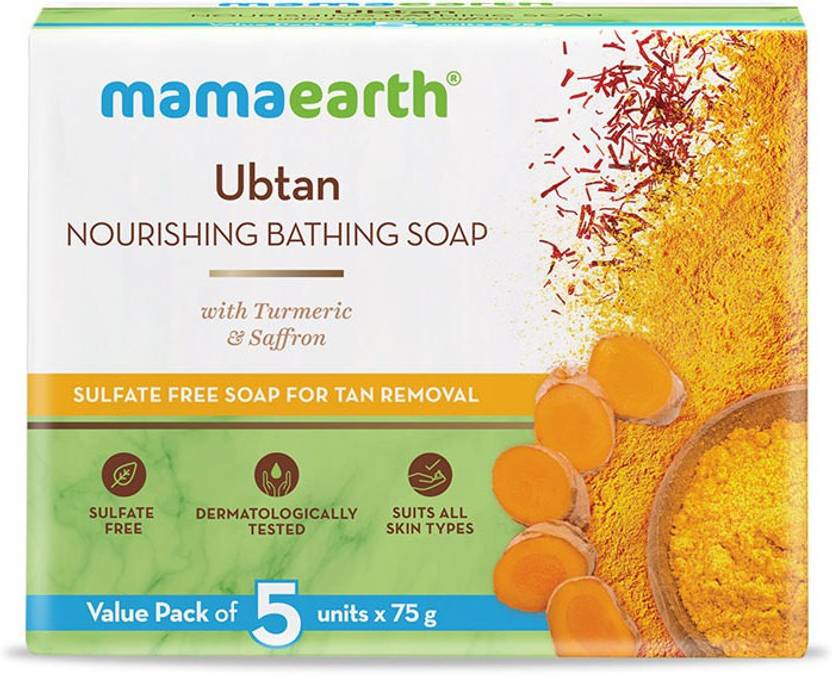 mamaEarth Ubtan Nourishing Bathing Soap With Turmeric & Saffron Price
