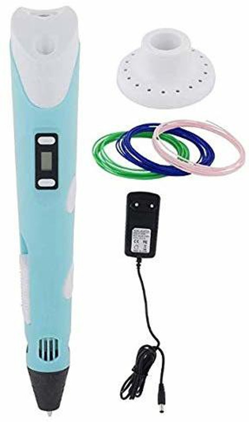 Amaflip 3D Pen Starter Kit with LCD Display, Pen Stand, Power Adapter, 3 x 1.75mm ABS/PLA Filament 3D Printer Pen