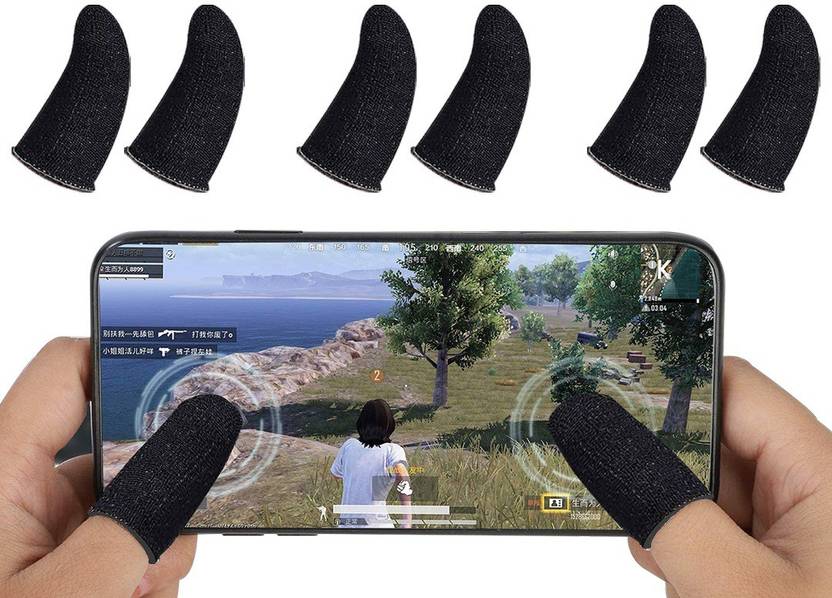 MOOZMOB High Touch Sensitivity Pack of 6 PUBG Finger Sleeves for Mobile