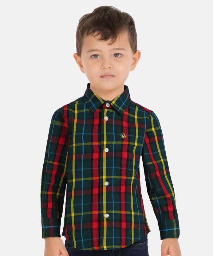 United Colors of Benetton Baby Boys Checkered Casual Multicolor Shirt - Buy United of Benetton Baby Boys Multicolor Shirt Online at Best Prices in India |