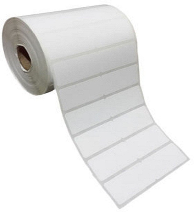 Sevensoft Deveopers 38X25MM Barcode Label (1.5X1 INCH) Self-adhesive 2 UP 4" Dia Roll (Use Black Ribbon to Print Stickers) Paper Label(White)