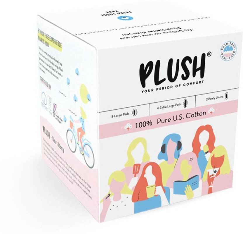 PLUSH 100 Pure U.S. Cotton Sanitary Pads Sanitary Pad Buy Women