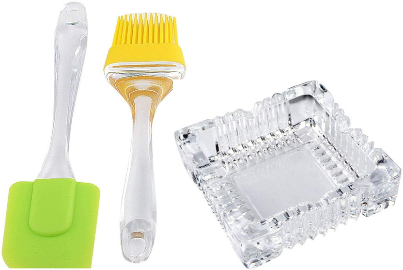 Tranduious Tranduious Glass Ash Tray for Cigarettes Cigars Glass Indoor Outdoor Home Office Tabletop Pub Garden Multicolor Kitchen Tool Set Kitchen Tool Set(Multicolor, Spatula, Brush) - Flipkart Deal