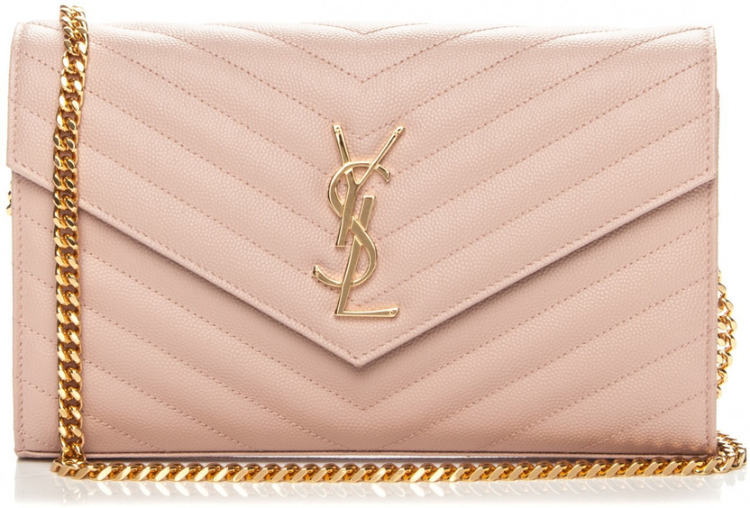 SYL Pink Clutch Saint Laurent envelope