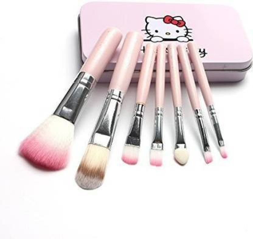 Pindara Fashion & Trend Hello Kitty Makeup Brush Combo Set Of 7 With Storage Box(Pack of 7)